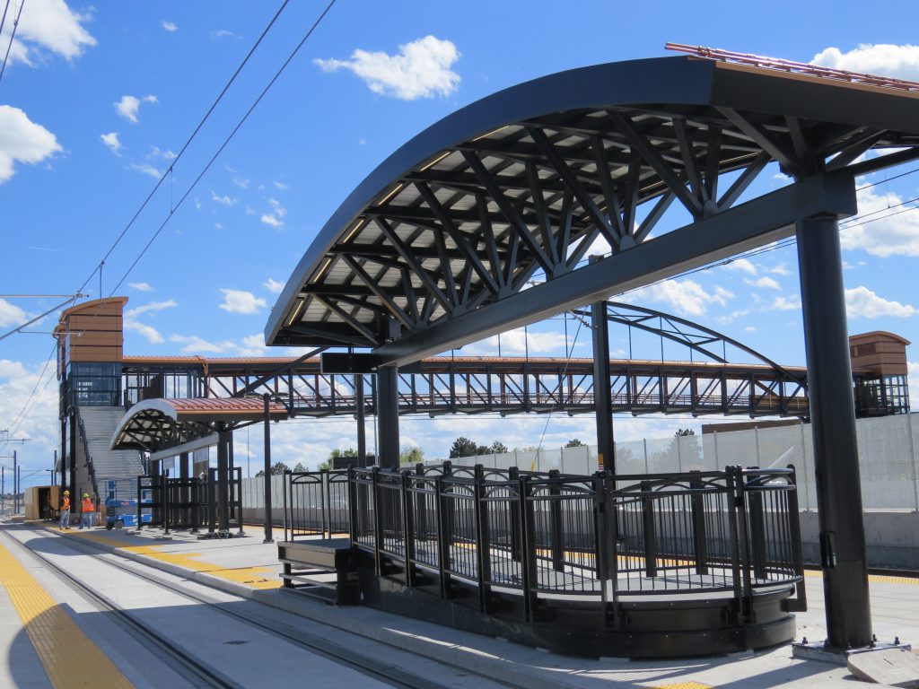 The Florida Station includes a pedestrian bridge over I-225 and connects the station to the Aurora Medical Center on the opposite side of the highway. 