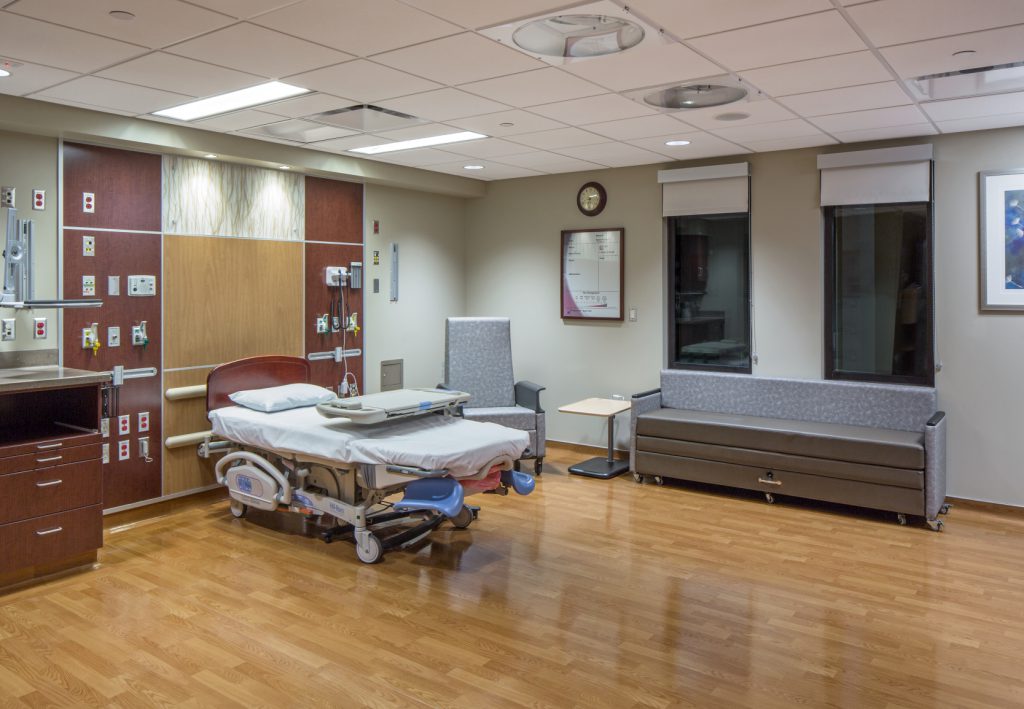 The women’s services department at the Nebraska Medical Center features larger rooms that keep patients and families close, which is important to the healing process.