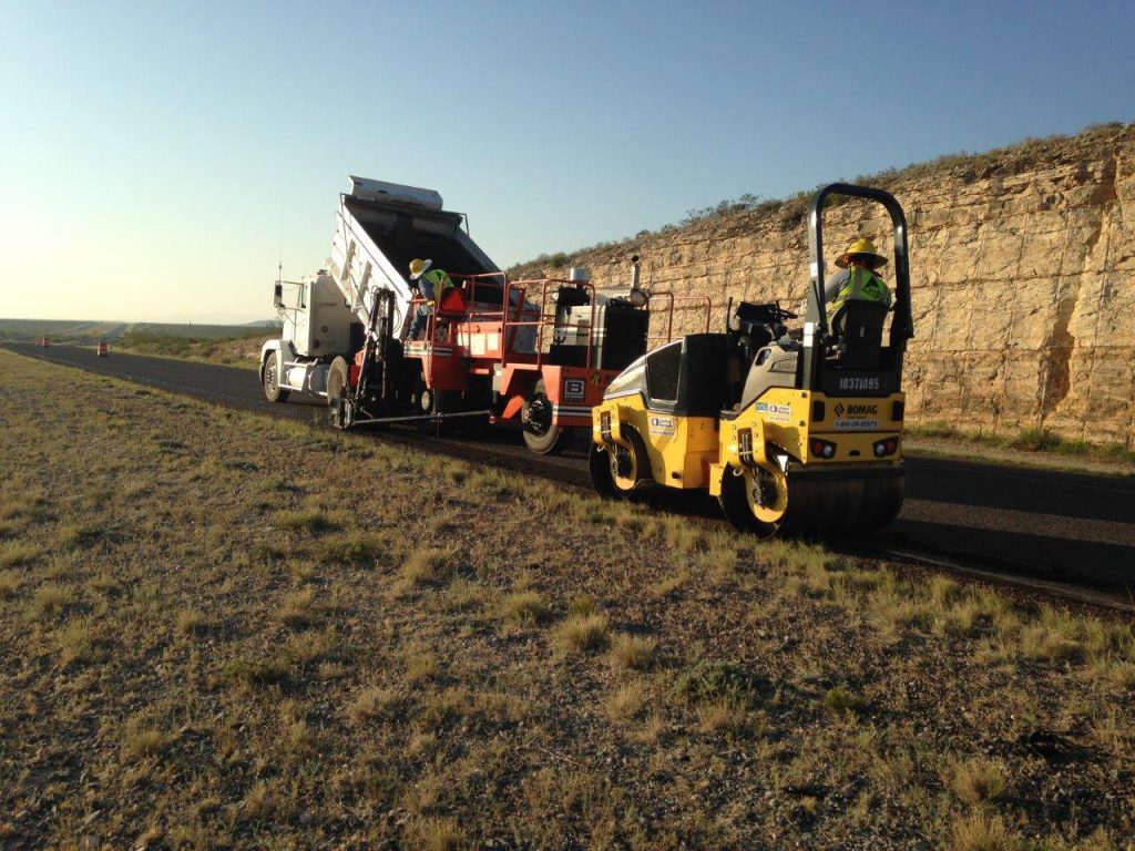 Crews placed 333,000 tons of asphalt hotmix on paving projects in West Texas. 