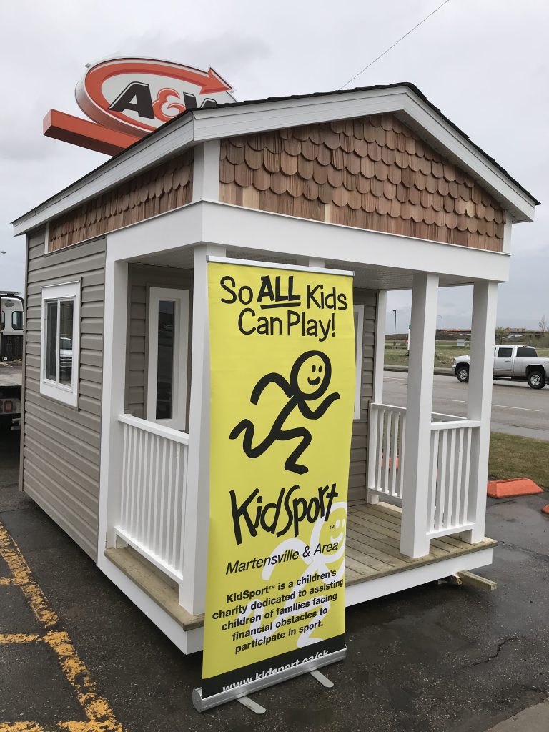 Kiewit donated the building materials for this KidsSport Playhouse that was auctioned for charity.