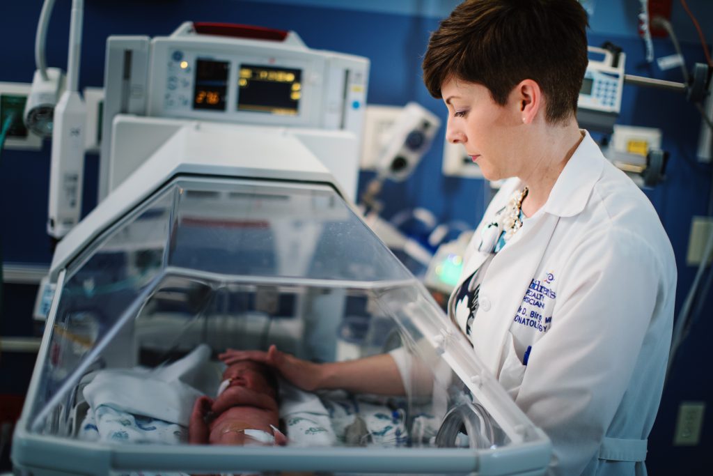 Children's has the region's only Level IV Neonatal Intensive Care Unit, with expertise to care for the very sickest and smallest babies. The Hubbard Center will offer an expanded NICU with larger rooms for families. — Photo courtesy of Children's Hospital & Medical Center.