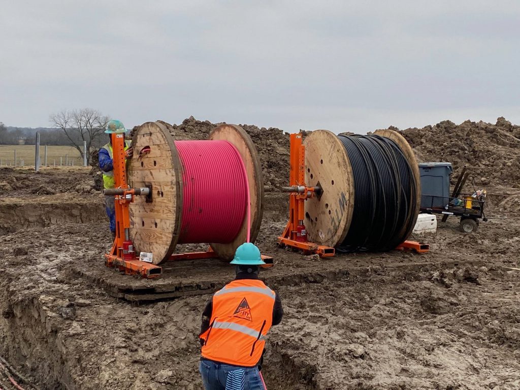 About 7,000 miles of cable will be used during the current phases of the project. That is more than enough cable to string from Alaska to Key West.