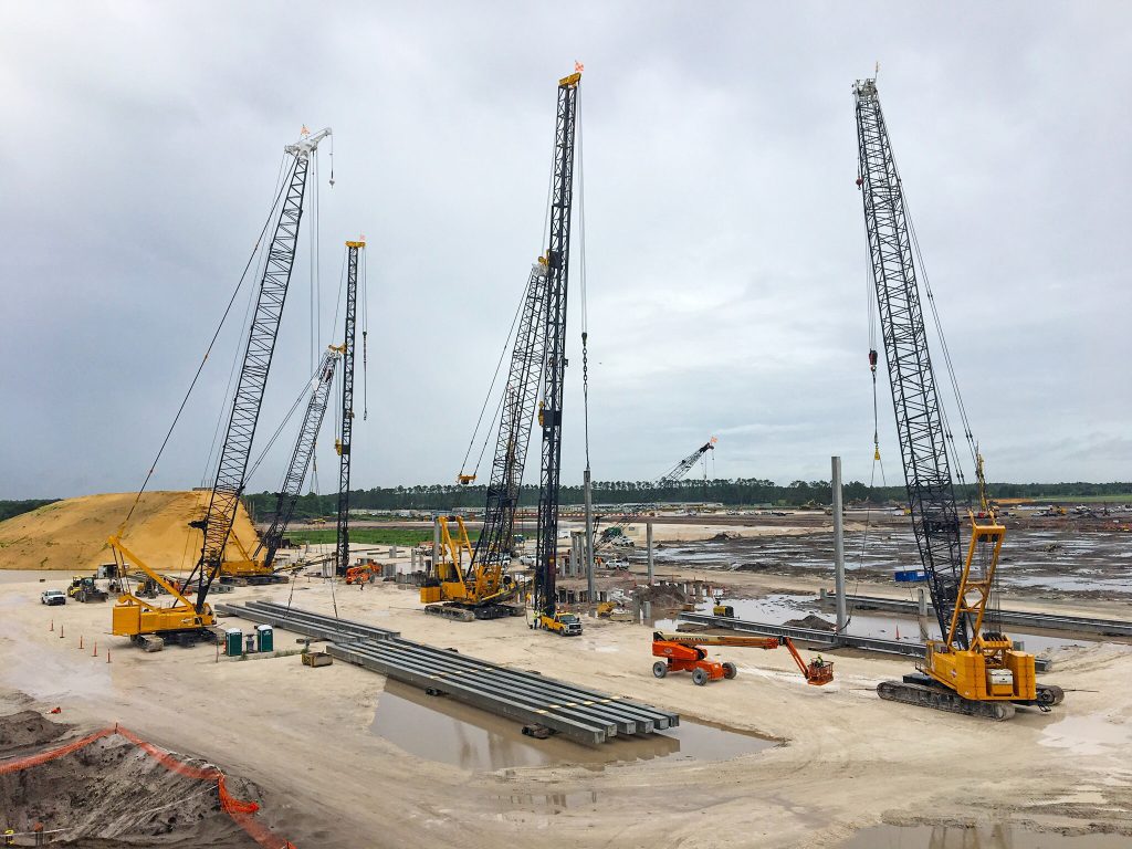 Construction of the airfield civil works was a crucial part of the job and included 423,000 square yards of concrete paving and construction of a drainage system.