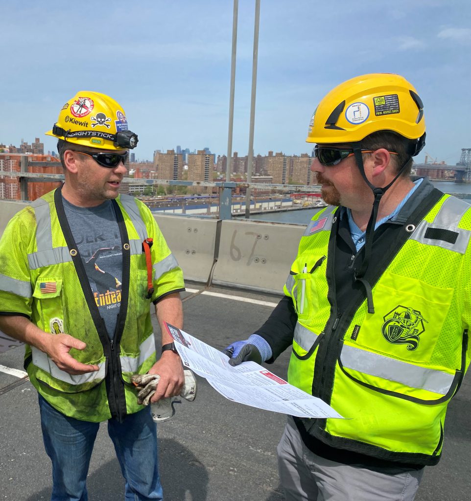 The Start Card was created to ensure a standard process for evaluating and mitigating workplace hazards. Ray Zinser and Benjamin Snow (pictured above) use the start card to plan daily activities. 