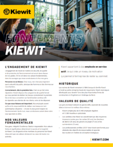 Preview image of the Kiewit Basics Page PDF - French