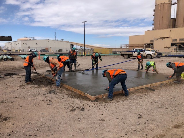 Level 1 concrete training uses a mix of hands-on activities and classroom work.