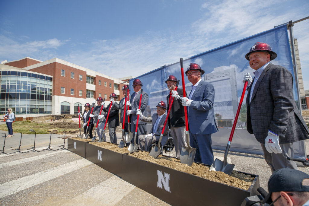 Representatives from Kiewit Corporation and the University of Nebraska broke ground on campus in June 2021.