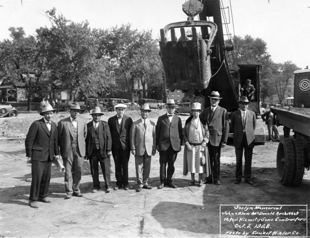 The original project team, including Peter Kiewit, second from left, and Sarah Joslyn, third from right