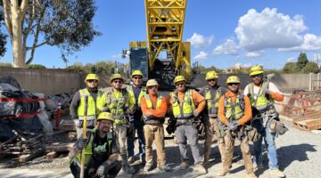 The crew on this project is small, but there’s no shortage of expertise and experience. This small team played a key role in constructing the Ballona Pump Station building, completing the 50-foot-tall walls ahead of schedule and beating their budget.