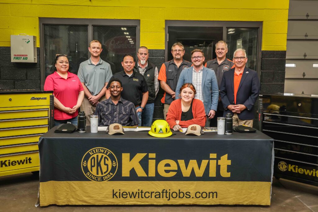Oklahoma State University Institute of Technology graduates celebrated signing day as they accepted offers with Kiewit, launching their craft careers.