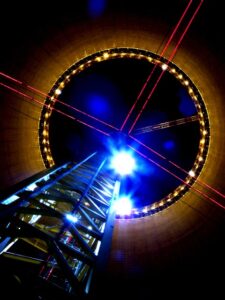 The LR 1300 SX operated inside the Brayton Point Closed Loop Cooling tower in Somerset, Massachusetts, where Kiewit engineered, procured and constructed a 1,575-megawatt conversion from open-to closed-cycle cooling. Completed in 2013, the project also added a new substation to improve efficiency and environmental performance.